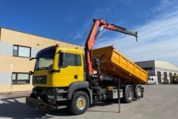 MAN TGA26.360 6×2 + PALFINGER PK15500 + 3-WAY TIPPER volquete