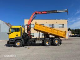 MAN TGA26.360 6×2 + PALFINGER PK15500 + 3-WAY TIPPER volquete