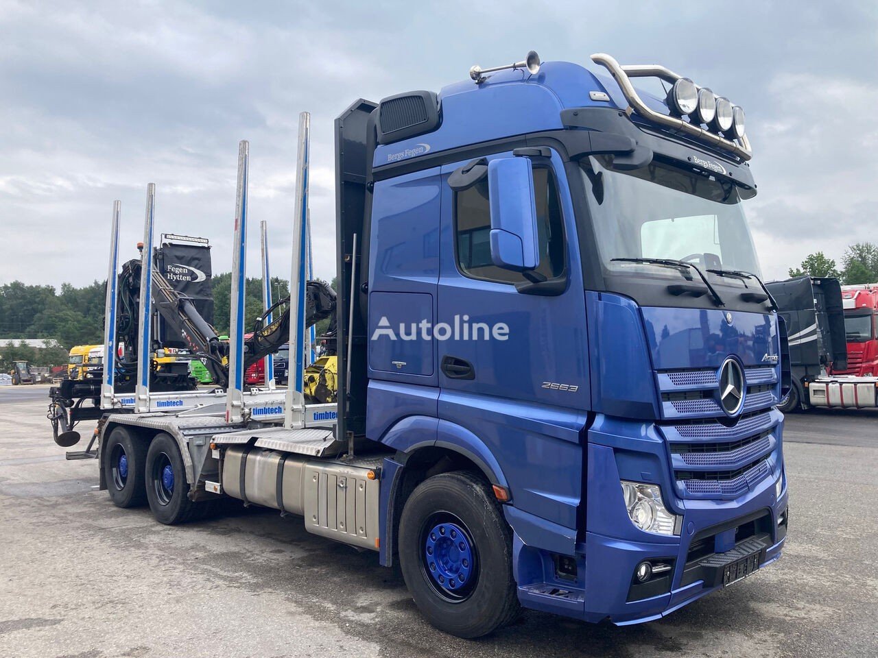 Mercedes-Benz (ACTROS 2663 EURO 6 + 6×4 + FULL AIR + RETARDER + LOGLIFT CRANE )