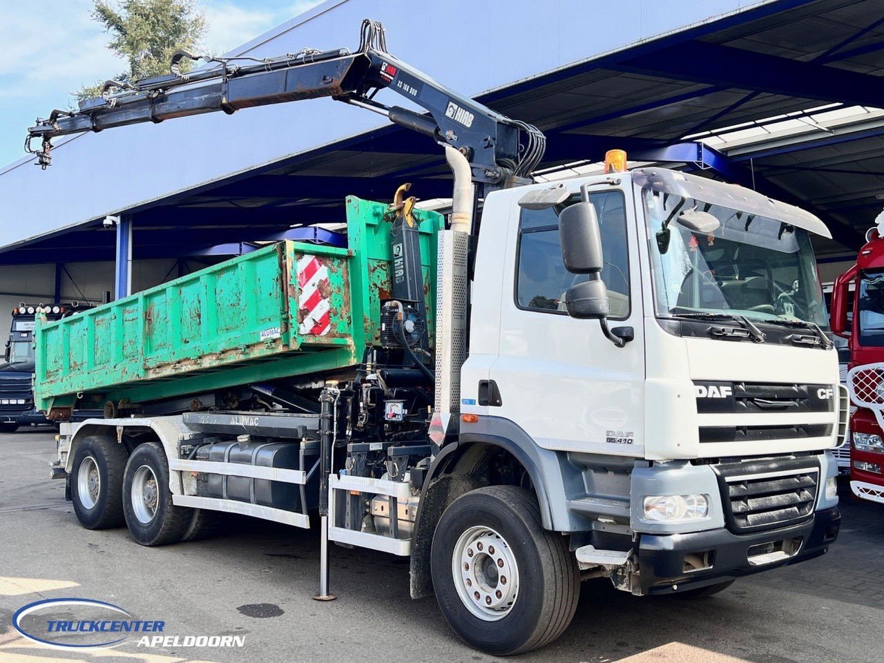 DAF CF 85.410 ATE, Hiab 166, 6×4 Steel spring (CF 85.410 )