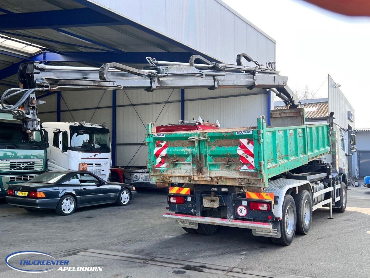 DAF CF 85.410 ATE, Hiab 166, 6×4 Steel spring (CF 85.410 )