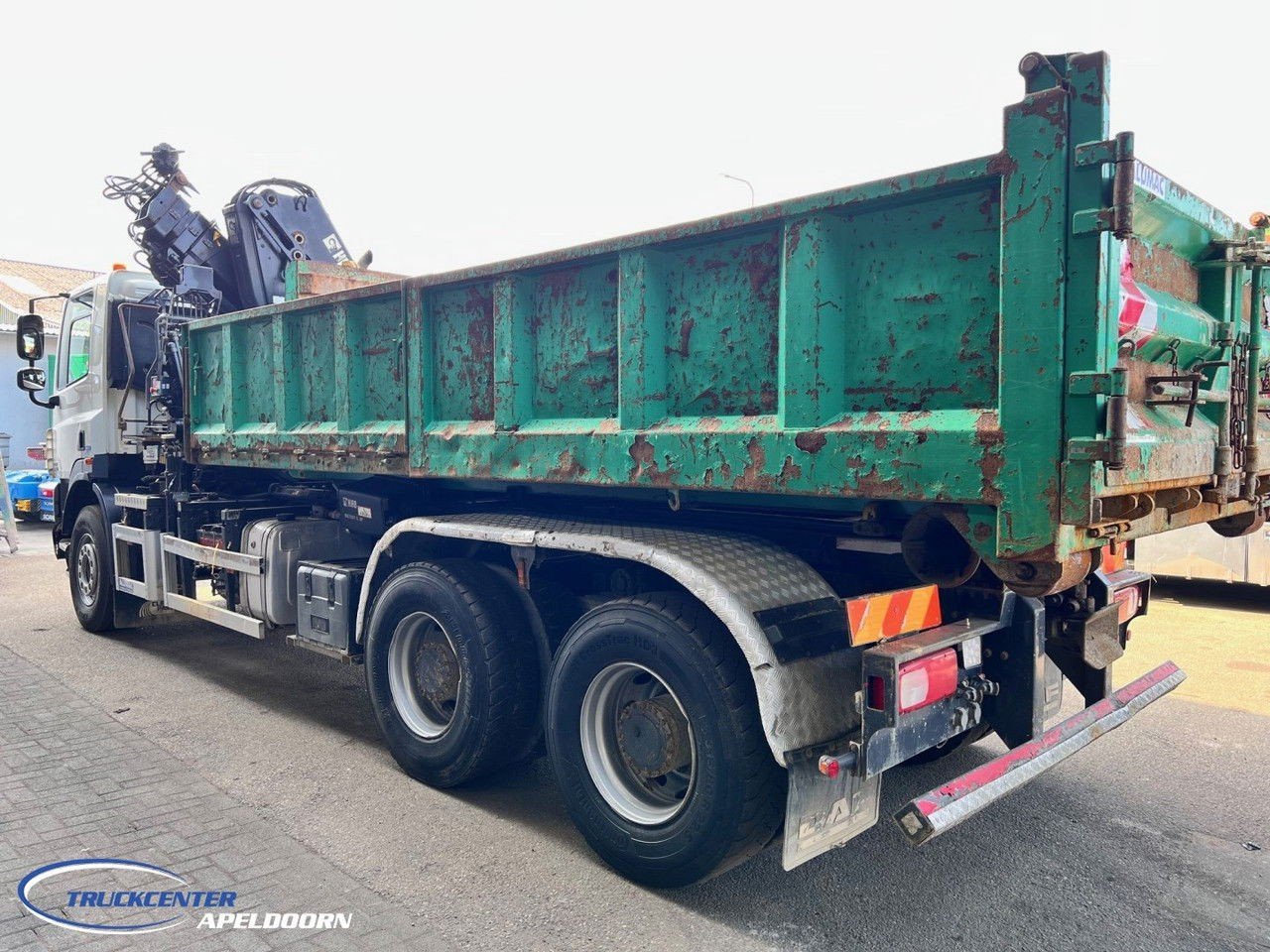 DAF CF 85.410 ATE, Hiab 166, 6×4 Steel spring (CF 85.410 )