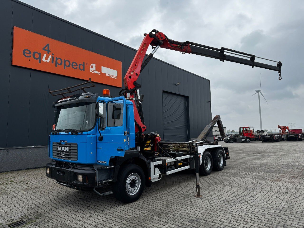 MAN FE 410A, 6×4, Euro 2, Palfinger PK17000 Crane + VDL Hook, full spring, manual gearbox, MOT 9+2025 (FE )